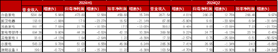 家電行業(yè)收入與凈利潤穩(wěn)步增長，白色家電最為穩(wěn)健——家用電器行業(yè)2024H1業(yè)績點評  第10張