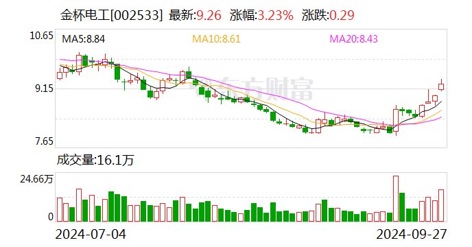 金杯電工:擬向全體股東每10股派現(xiàn)金紅利2.00元  第1張