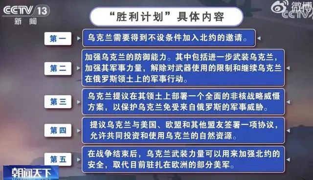 澤連斯基最新公布“勝利計(jì)劃”五大要點(diǎn)：若盟友不同意，烏克蘭將繼續(xù)戰(zhàn)斗！