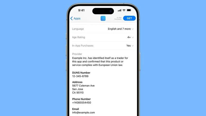 已生效：蘋果歐盟 App Store 實(shí)施新規(guī)，開發(fā)者需公示聯(lián)系信息